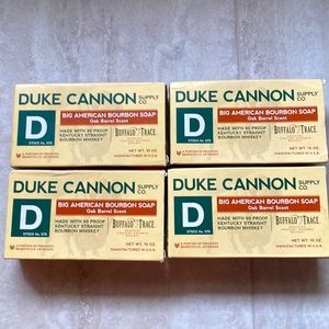 Duke Cannon Big American Bourbon Soap Oak Barrel Scent FOUR-10 Oz. Bars -*New*